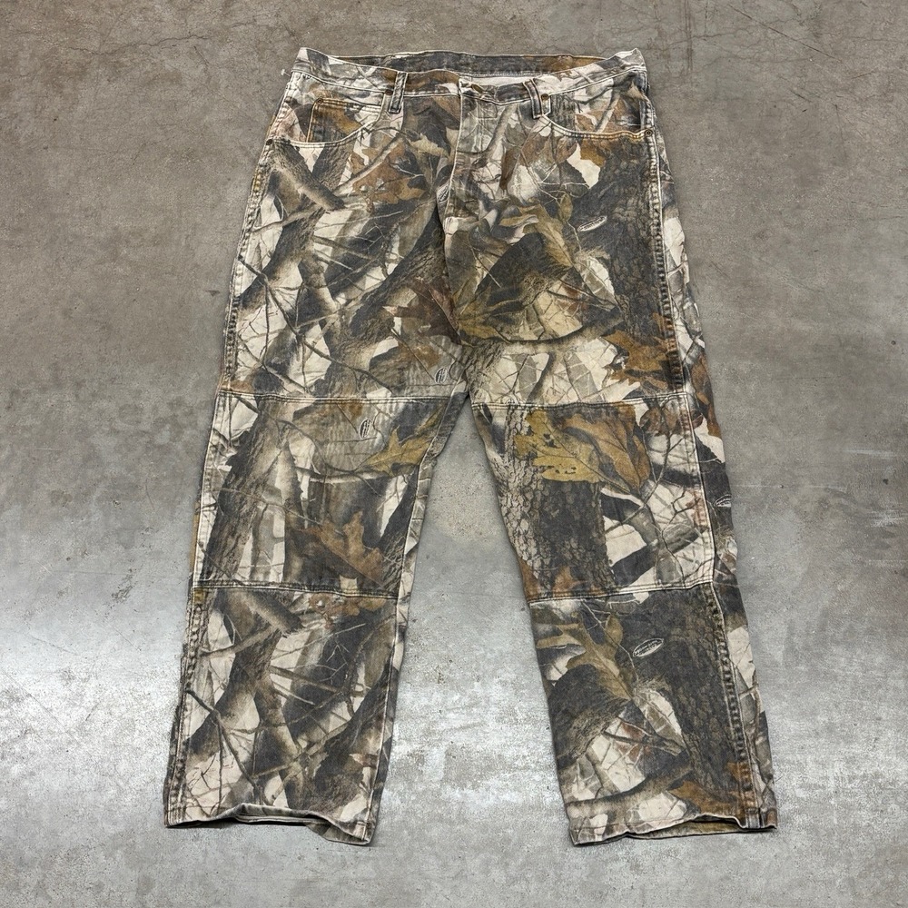 VTG Wrangler Realtree Camo Double Knee Model 97GR1HD Mens Size 38x30